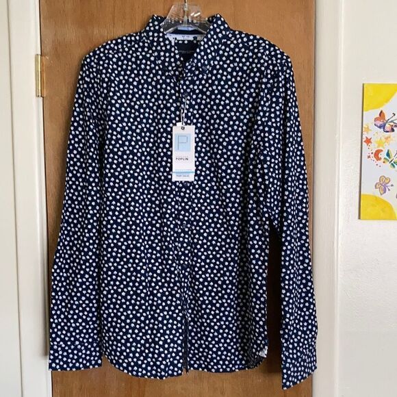 Denim & Flower L/S Poplin Buttondown Shirt - Picture 1 of 7